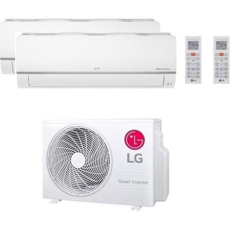 Conjunto aire acondicionado multisplit LG Confort WiFi MU2R17UL0 + PC12SQ.NSJ +PC12SQ.NSJ (1/4)