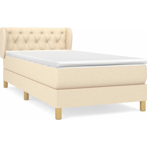 Maison Exclusive - Boxspringbett mit Matratze Creme 80x200 cm Sto (1/5)