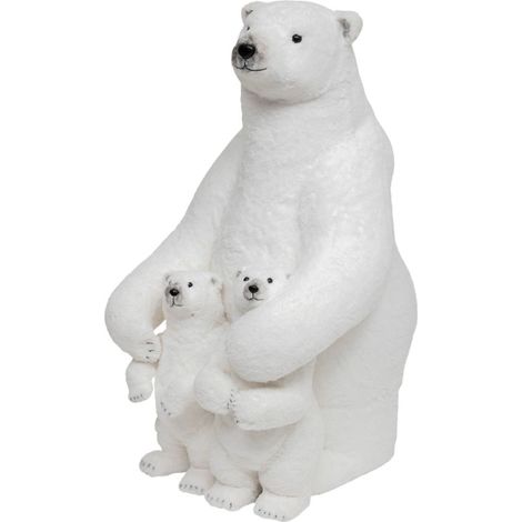 Fééric Lights And Christmas – Déco de Noël ours blanc géant avec 2 oursons H 95 cm – Polystyrène et polyester – Dimensions L. 65 x P. 56,2 x H. 95 cm (1/3)