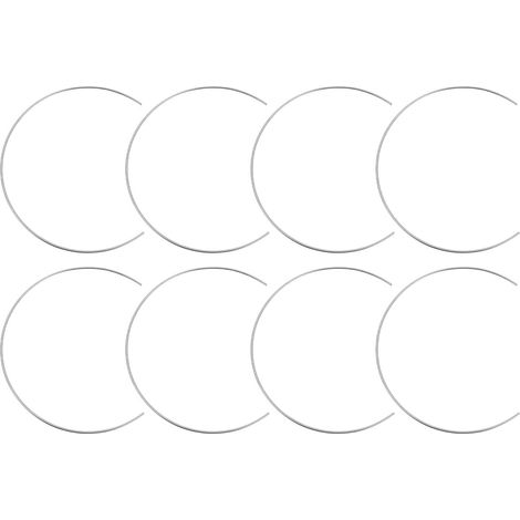 Demi-Anneau en Fer Argenté Base Robuste et Design Simple pour Attrape-rêves 8 Pièces pour DIY et Décoration de Bureau (1/5)