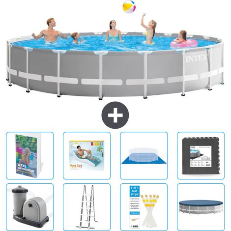 Prism Frame Pool Rund - 610x132 cm - 9-teilig S533