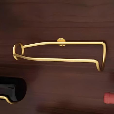 Casier à Bouteilles Metal Casiers à Vin à Une Bouteille, Range Bouteille Vin Deco Présentoir à Vin Suspendu, pour Maisons, Caves à Vin et Hôtels(Gold) (1/5)