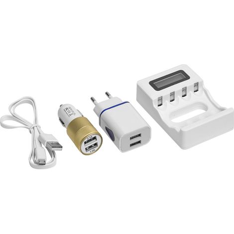 CARICABATTERIE PER STILO AA MINISTILO AAA RICARICABILI CON USB PORTATILE 33916