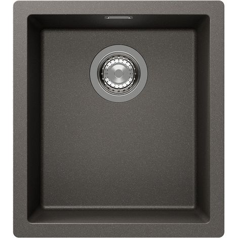 SCHOCK Einbaubecken Cristadur KAIA N-100S A Silverstone Exzenterbedienung (1/2)