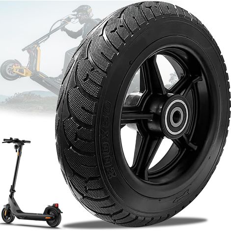 Pneu de scooter électrique de 8 ", roue avant complète 200 x 50, pneu de scooter avec moyeu de scooter, pneu en caoutchouc plein, pneu de scooter, pneus de rechange pour scooter, antidérapant (1/5)