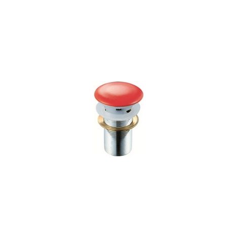 Piletta lavabo click-clack senza troppopieno FANCY Rosso Corallo