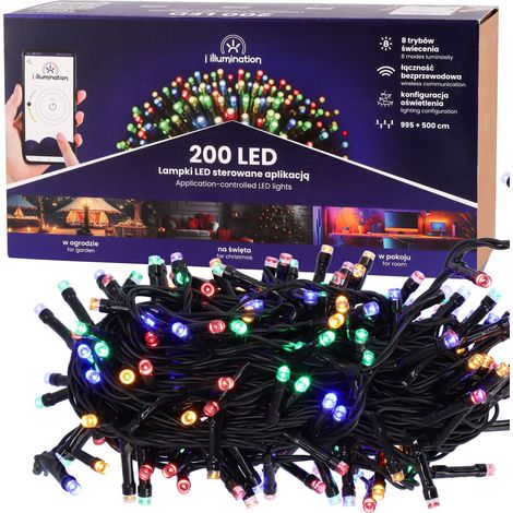 200 LAMPES LED MULTICOLORE - Contrôlables par TÉLÉPHONE (1/5)