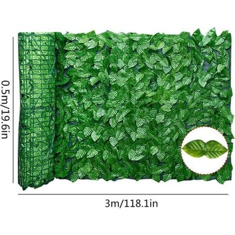 Bardusch - Pannelli per recinzione artificiale, rotolo di copertura per schermo, muro, paesaggistica, balcone, 0,5x3 m (1/3)