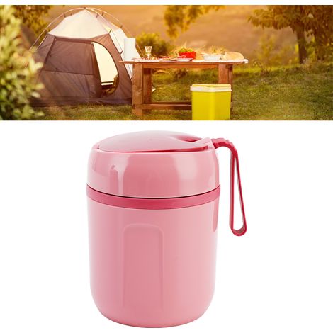 Bocal alimentaire isotherme double paroi 480ml en acier inoxydable 304 pour soupe, bureau, école, voyage, camping, rose (1/5)