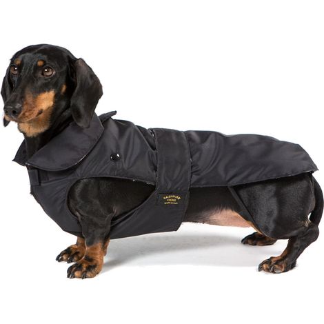 Fashion Dog Hundemantel speziell für Dackel - Schwarz - 36 cm