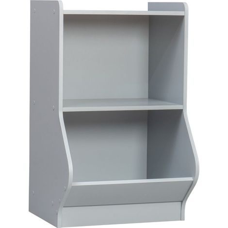 Iris Ohyama, muebles, estantería de juguetes, armario infantil, estantería para libros, KSB-2, gris, W38.8 x D41.4 x H67.5 cm