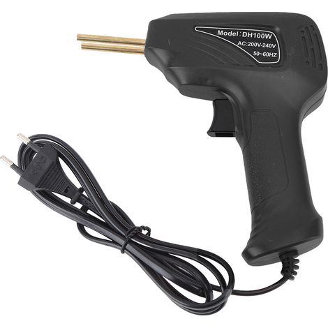 Pistolet à souder portatif 50 W avec indicateur de puissance LED, prise UE 200-240 V, pour la soudure de pièces plastiques courantes (noir). (1/5)