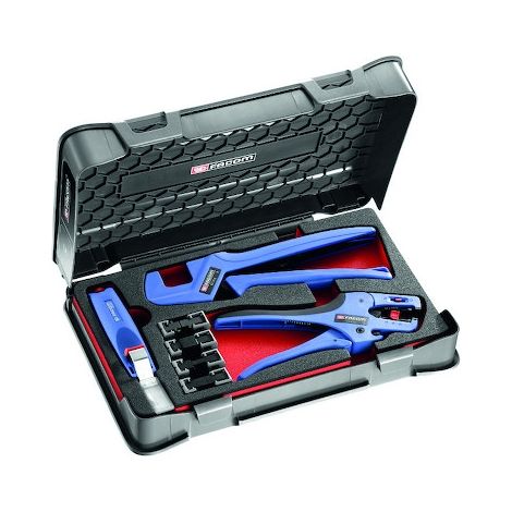 Facom – Sertisseuse mobile pour connecteurs mécaniques et électriques – Ergonomique – Changement rapide de matrices – 819810