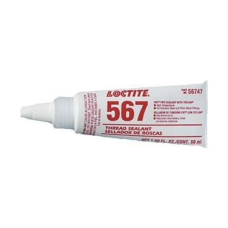 Etanchéité pour Tuyaux Blanc Loctite 567, Tube 50 ml, -55 +200 °C ( Prix pour 1 ) (1/4)