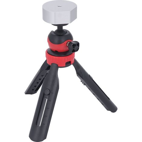 Kit de fixation sur trépied avec adaptateur, base en alliage d'aluminium, hauteur réglable, support pour mini antenne + adaptateur argenté (1/5)