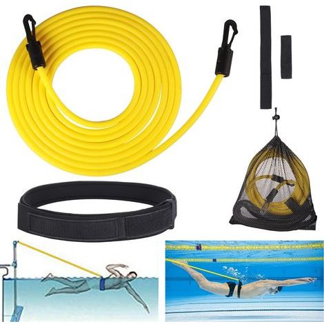 [NIEMALS VERWENDET] Verstellbares Schwimmbecken-Gummiband, 4M-Widerstands-Schwimmgürtel, professionelles Schwimm-Gummiband für Erwachsene und Kinder, Schwimmgürtel, Schwimm-Gummiband (1/5)