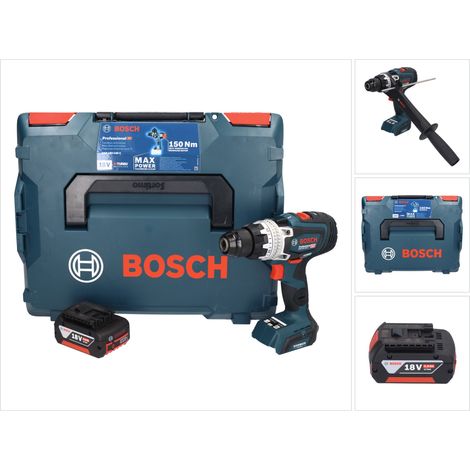 Bosch GSR 18V-150 C Trapano avvitatore professionale a batteria 18 V 150 Nm Biturbo Brushless + 1x batteria ricaricabile 5,0 Ah + L-Boxx - senza caricabatterie