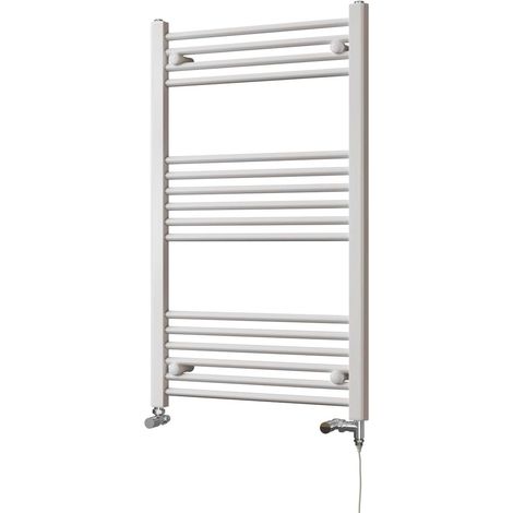 Zennor - White Dual Fuel Towel Rail H1000mm x W600mm Standard - Straight (1/3)
