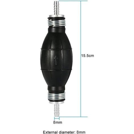 8 mm Poire D'Amorcage Carburant Pompe à Main Inline Bateaux Alliage Gasoil Essence Diesel Pump,Universelle Pump Essence,Huile, Eau,Pompe de transfert de carburant,Automobile,Jardin Pompe (1/3)