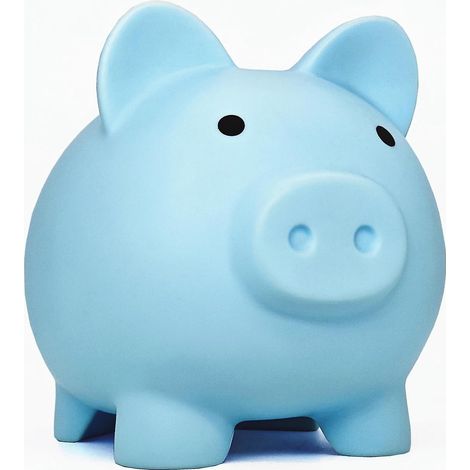 Tirelire cochon mignonne pour Sbrvaniy, tirelire en forme de cochon pour garçons et filles, ma première tirelire incassable, grande taille, décoration, épargne (bleue) (1/5)