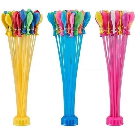 Lot de 111 ballons à eau avec remplissage rapide et adaptateur pour couronne à fermeture automatique pour enfants (1/5)