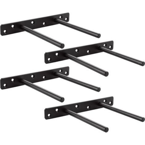 4 Pcs T Bracket Shelf Bracket Wall Mounted, Invisible Shelf Support, Invisible Shelf Bracket Suitable for Wall Mounting in Kitchen or Living Room (1/5)