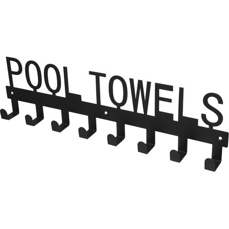 Porte-serviettes SECFOU au design élégant en fer noir pour monter pour salle de bain (1/5)