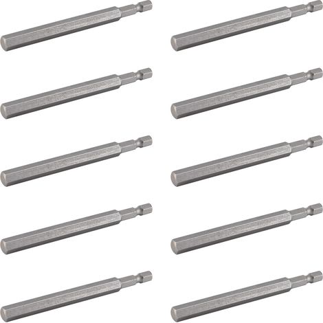 8mm Allen wrench bits, hardened electric screwdriver bits with magnetic tip S1/4 100mm (sold in packs of 8, shipped in plastic box) (1/5)