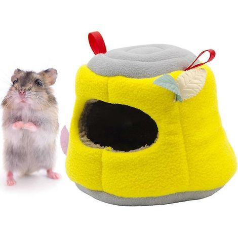 Hamac pour hamster en forme de souche, cabane douillette et confortable pour l'hiver, tente suspendue (1/4)