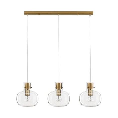 [NEUWERTIG] B-Ware Nova Luce Pendelleuchte Hängeleuchte CINZIA E27 LED 3-flammig Gold dimmbar Lampe (1/2)
