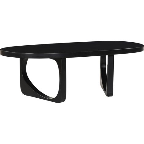 HAPPY GARDEN - Table basse en bois de manguier massif noire 120cm NARI (1/5)