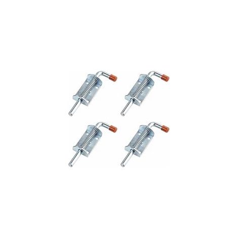 Lot de 4 accessoires de modification de remorque pour fermeture éclair - Poignée de remorque épaisse de 10 mm - Boucle à ressort - Serrure de remorque UTV (Argent, taille unique)