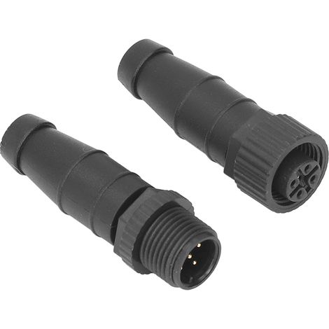 NMEA-2000-Stecker, 2 Stück, Stecker/Buchse, schwarzes ABS, öl- und hitzebeständig, universell wasserdicht (1/5)
