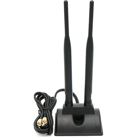 Antenna Wifi doppia 2,4GHz 5GHz, base magnetica per antenna Hann RP-SMA per PC