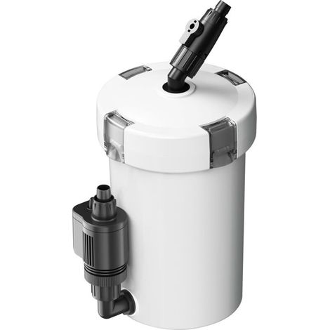 HW-603B Filtre extérieur pour Aquarium, débit 400 l/h, avec 3 Étapes de Filtration, Matériaux et Pompe 6 W, Filtre Externe (1/5)