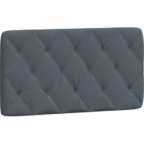 Maison Exclusive - Cabecero de cama acolchado terciopelo gris osc (1/5)