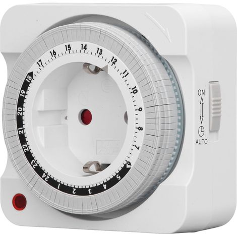 Mechanischer 24-Stunden-15-Minuten-Timer mit automatischer, programmierbarer Ladefunktion für Elektrofahrräder, EU-Stecker 230 V (1/5)