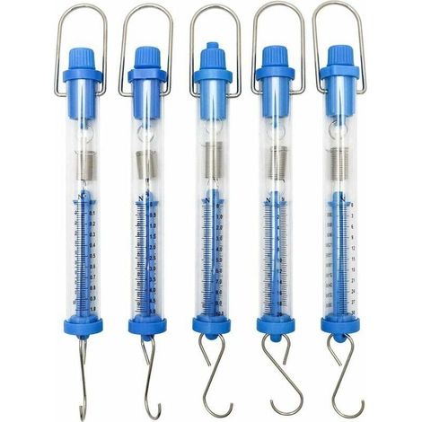 Set mit 5 Federwaagen, transparente Federwaage, Hängerohr-Federwaage, 1N, 5N, 10N, 20N, 30N FLITI (1/4)