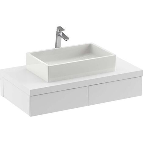 Ravak Formy - Unterschrank unter dem Waschbecken 100x55x22 cm, weiß X000001030 (1/4)