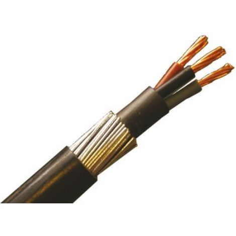 Câble blindé 3 conducteurs , gaine en Chlorure de polyvinyle PVC Noir ( Prix pour Bobine de 50 Mètres )