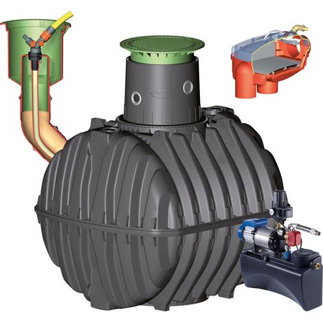 CARAT Erdtank-Paket 3750 L Haus ECO-Plus, begehbar