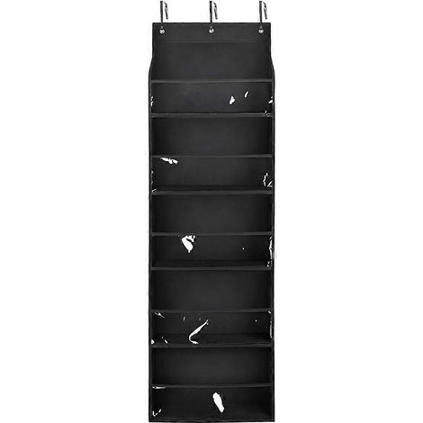 Organisateur de casquettes de baseball - Porte-casquettes mural à 5 niveaux pour porte - Poches transparentes profondes, peut contenir plus de 60 casquettes, 3 crochets (1/5)