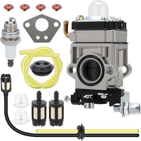 E-RFSEY 52cc 49cc 43cc Freischneider-Vergaser-Kit mit Dichtung, Schlauch, Zündkerze und Kraftstofffilter (14-teilig) (1/5)