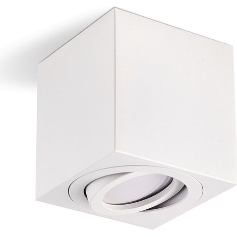 Spot carré, blanc, orientable, 1xGU10 35W, OH37 KPOH37BI, Kobi (1/2)