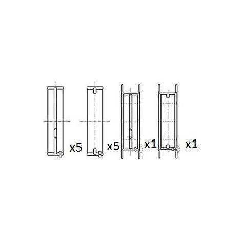Coussinet de paliers de vilebrequin FAI AutoParts BM1059-STD AUDI 034 105 561 A