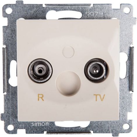 Simon 54 RD/TV porta antenna passante color crema DAP10.01/41