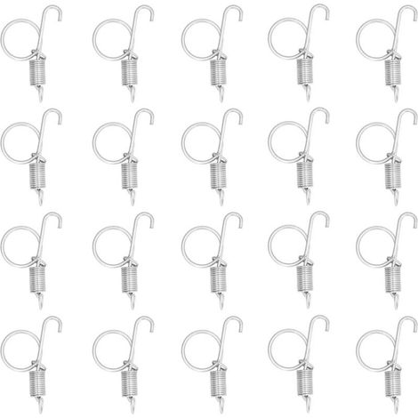 20 pcs Cage Porte Fixation Doigt Ressort, Métal Snap Loquet Crochet Multifonctionnel Cage Porte Mousqueton pour Cage Porte (1/4)