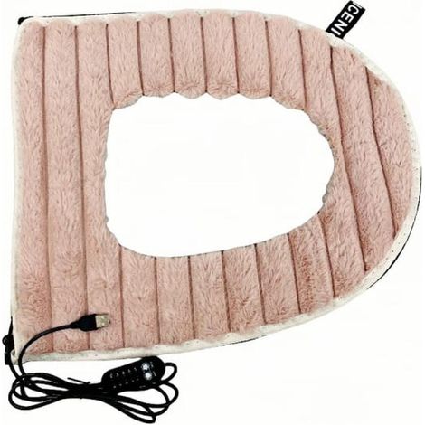 Beheizbarer Toilettensitzbezug, USB-betriebener Toilettensitzwärmer, 5 einstellbare Temperaturstufen und Timerfunktion (1/5)