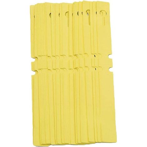 QAZQA 100 Pièces Plastique Jardin Etiquettes de Plantes,Plastique Marqueur de Jardin,étiquettes Réutilisables et Imperméables Étiquettes en Plastique Multicolore pour Plantes,jaune (1/5)