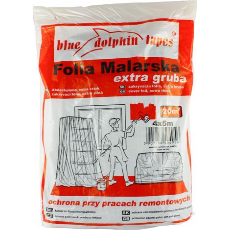 BLUE DOLPHIN Extra dicke Malerfolie 4x5m